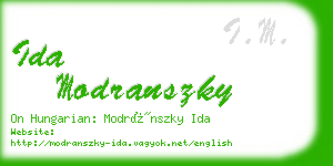 ida modranszky business card